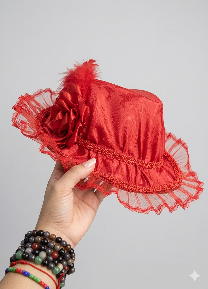 Chapéu de pomba gira aba curta